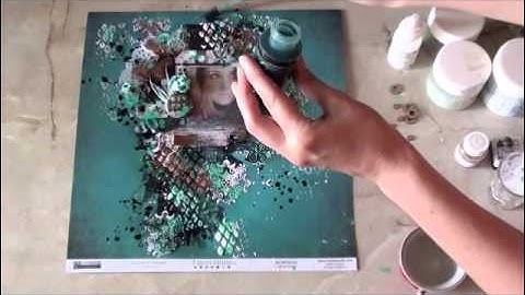 Mixed media tutorial Layout 7Dots Studio Frau_Muller