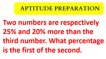 Two numbers are respectively 25% and 20% more than the third number. What percentage is the first