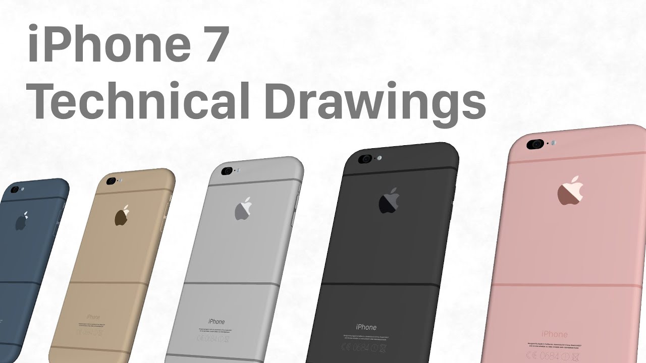 iPhone 7 • Technical Drawings • Front View YouTube