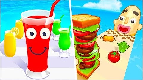 Sandwich Run 3D Vs Juice🍅🍊 Run 3D Walkthrough iOS, Android Gameplay Update All Levels Game Mobile...