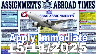 Ignment Abroad Times Today 15112025 Jobs Seekers For Foreign Countries