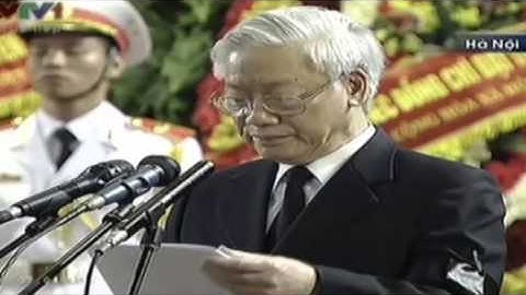 Tổng Bí thư Nguyễn Phú Trọng đọc điếu văn lễ tang ĐT Võ Nguyên Giáp p2