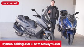 Comparativo Kymco Xciting S 400 TCS vs. SYM Maxsym 400 / Duelo Taiwanés / Prueba / 4K / Motos.net