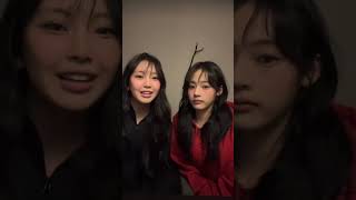 hyein and minji Newjeans live on phoning 04122023#youtubeshorts#phoning#phoninglive#newjeansphoning