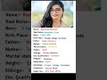 Beautiful Actress Rashmika Mandana Biography #shortsvideo #rashmikamandanna