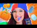 COMENDO TUDO AZUL E LARANJA POR UM DIA INTEIRO | Luluca