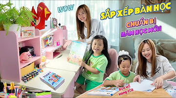 Chuẩn Bị Năm Học Mới: Mẹ Hà Hí Cùng Mint Vy Trang Trí Bàn Học & Bọc Sách Vở – Nhận Quà Bất Ngờ