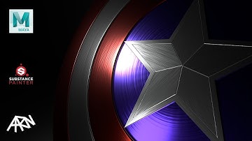Making Captain America’s Shield in Autodesk Maya & Substance Painter - 3D Timelapse