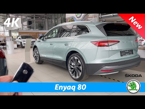 Škoda Enyaq iV 80 2021 - First FULL In-depth review in 4K | Exterior-Interior-Infotainment-HUD