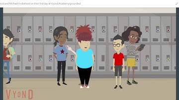 David and Michael misbehave on their first day at Vyond Academy/grounded on Vyond