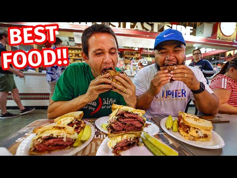 Reading Terminal Market Food Tour - Huge Pastrami Sandwich Amish Breakfast In Philadelphia!!