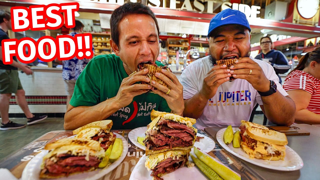 Reading Terminal Market FOOD TOUR - Huge PASTRAMI SANDWICH + Amish Breakfast in Philadelphia!! | Mark Wiens