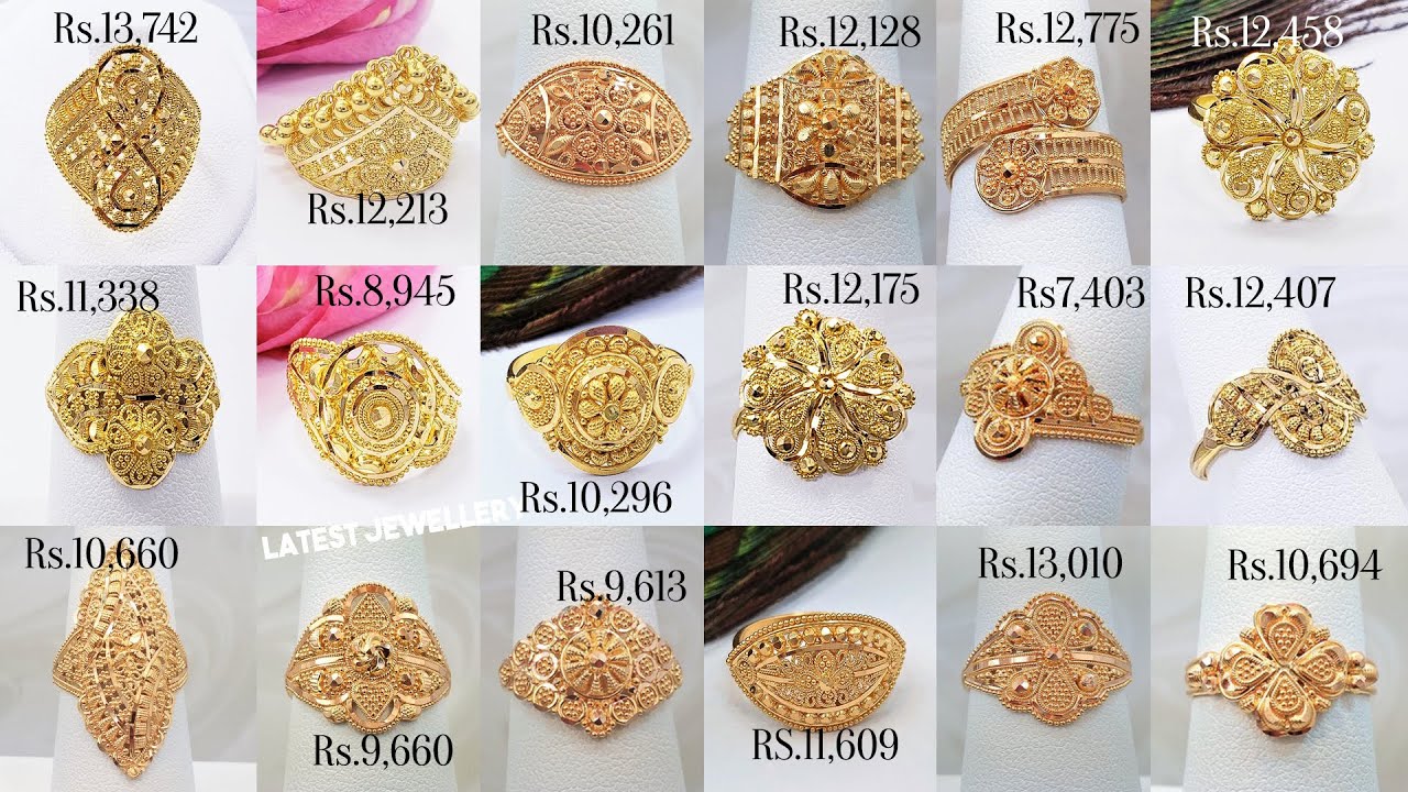 LATEST 22k Solid Gold RING Design With PRICE - YouTube