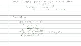 Algebra - Multiplying Polynomials using Area Models - Problem 4