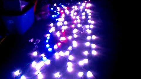 GE color effects light show in garage