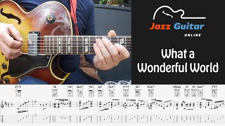 What a Wonderful World - Easy Jazz Guitar Chord Melody Arrangement