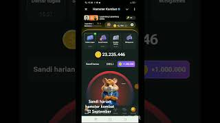 Sandi harian Hamster Kombat 12 September #sandiharianhamsterkombat#cuanditelegram#criptogratis