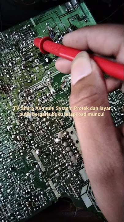 kerusakan TV Sharp AV multi system protek dan layar putih bergaris buku tetapi OSD ada #shorts