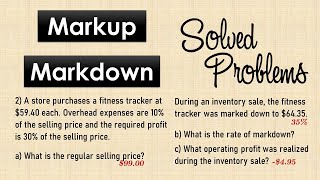 Markup and Markdown + Solved Problems