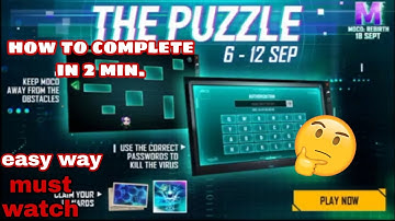 how to complete the puzzle event in free fire in just 2 minutes easy trick #REDSKULLGAMING