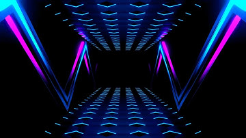 🎬 Explosão Visual 4K | Futuristic Blue and Purple Neon Tunnel – (No Sound)