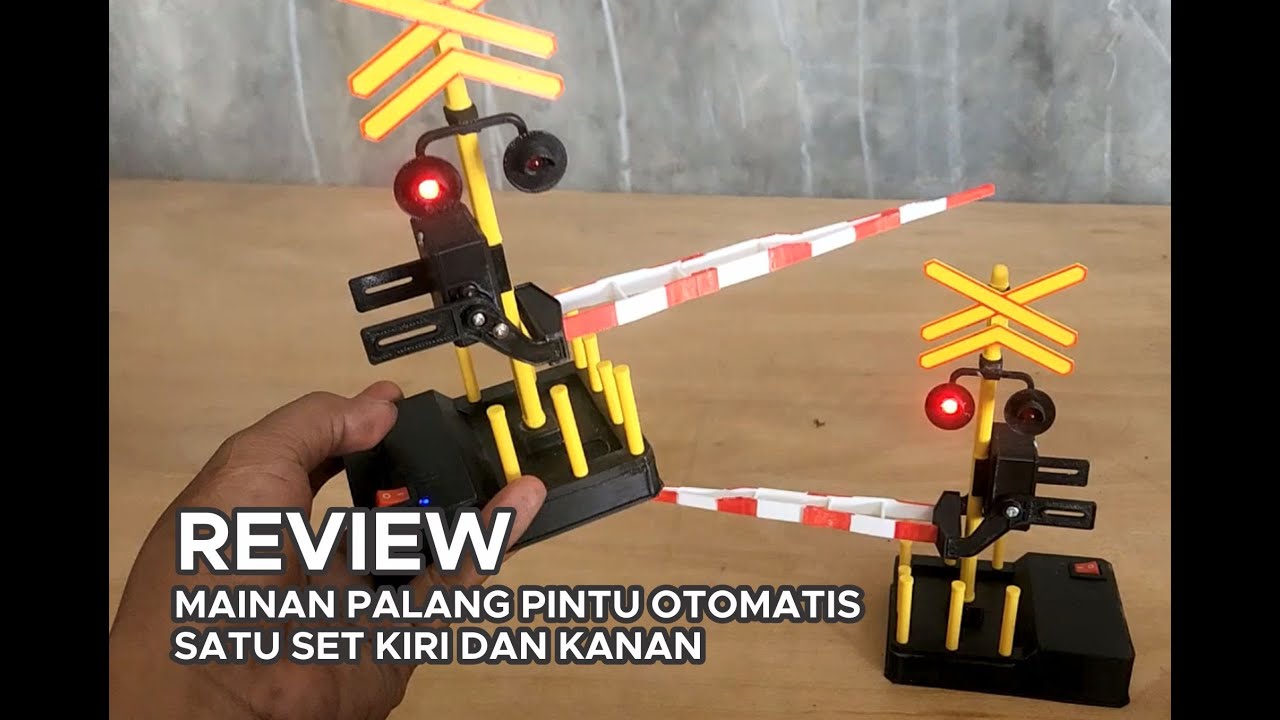 Review Mainan Palang Pintu otomatis Satu Set Kiri dan Kanan