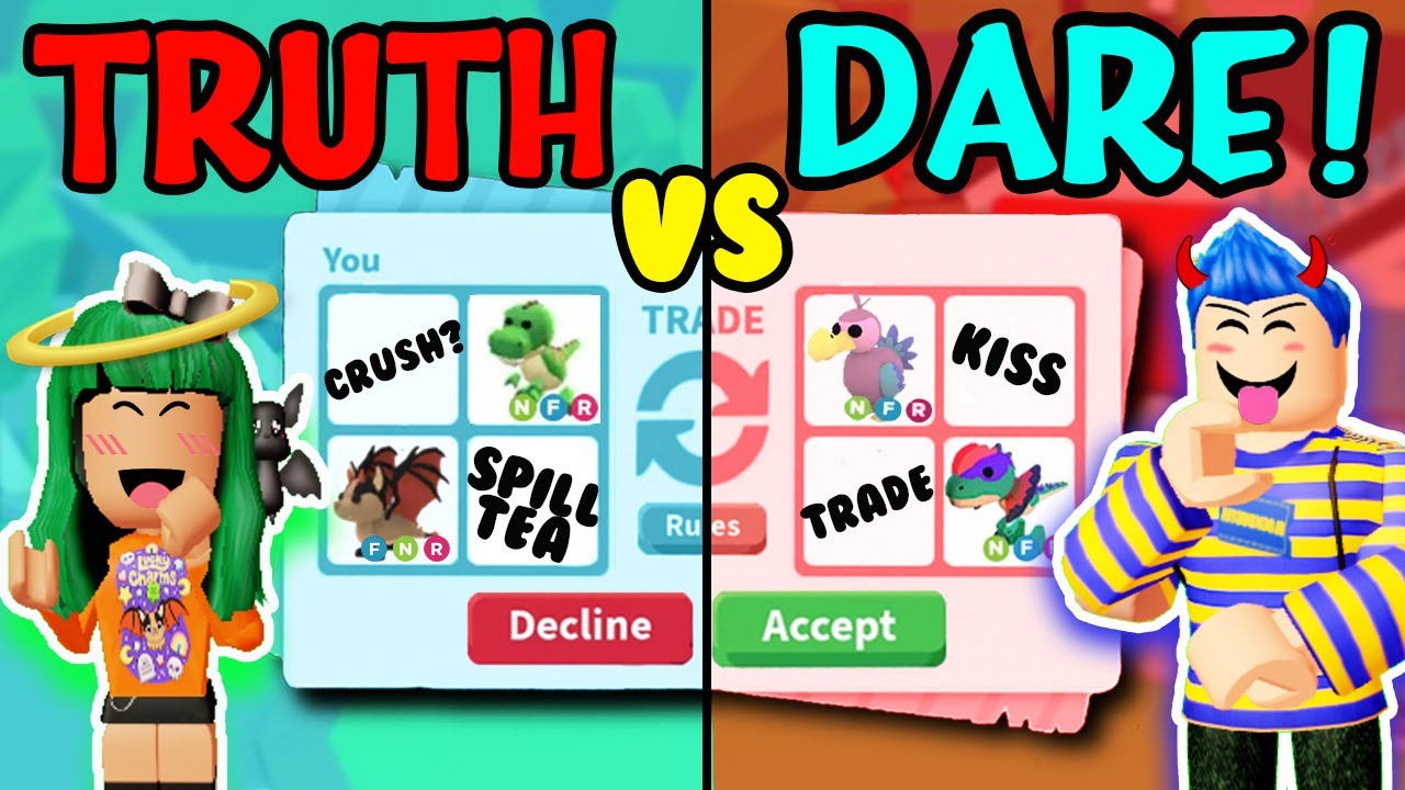 Download COUPLES *TRUTH OR DARE* TRADING CHALLENGE in Adopt Me Roblox! Doing your DARES with my CRUSH! *kiss*