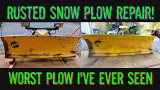 WELDING ON A HEAVILY RUSTED SNOW PLOW! CAN I SAVE IT FROM THE SCRAP YARD?