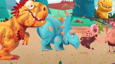DINO BASH - DINOSAURS VS CAVE MEN TOWER DEFENSE WARS LEVELS ( 15 TO20)