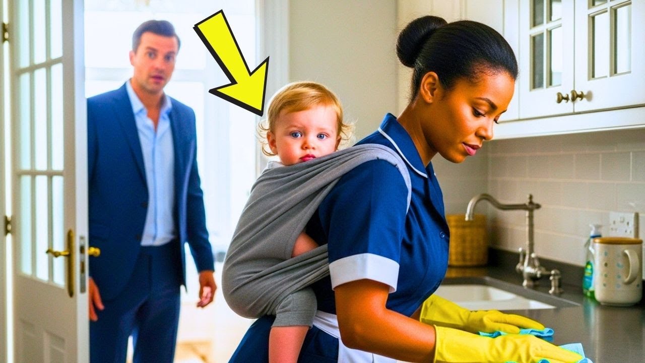 THE MILLIONAIRE IS SHOCKED TO SEE THE MAID CALMING HIS BABY IN HER ARMS!