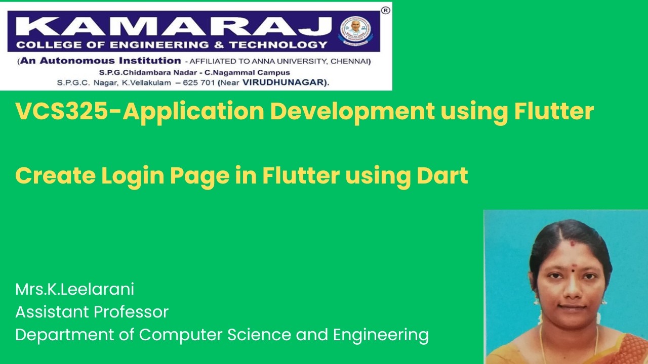 Application development using flutter - YouTube
