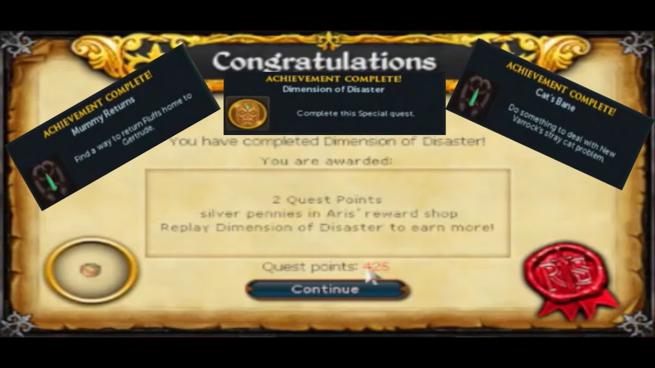 RS3 Quest Dimension of Disaster ALL QUESTS (NOT THE FIRST PLAYTHROUGH) YouTube