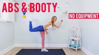 No Equipment ABS & BOOTY Workout | Winter Olympics Inspired