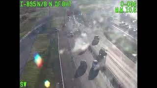 I-895 N Of Harbor Tunnel Traffic Camera 11/6/2025 4:07 PM - 11/7/2025 12:22 AM (Sunny - Midnight)