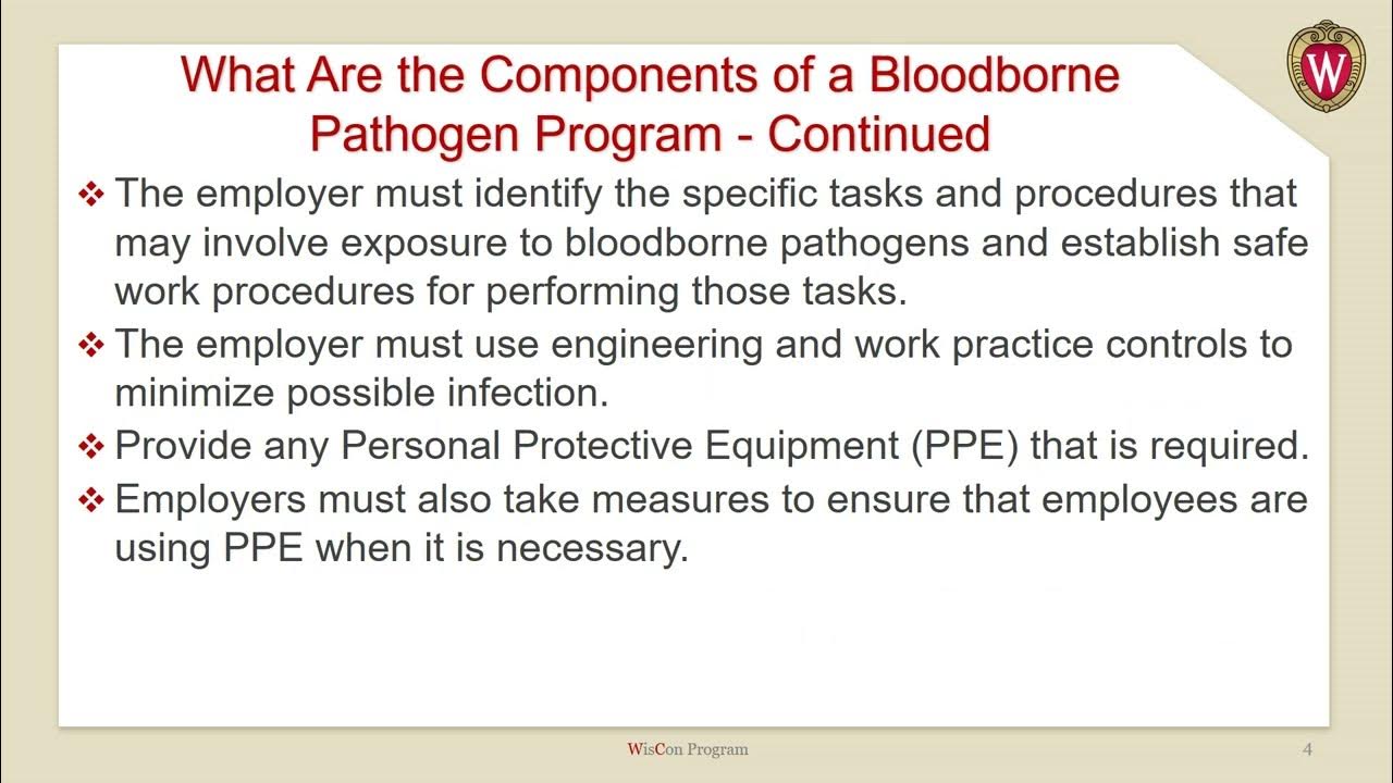 Wiscon webinar bloodborne pathogen program requirements youtube