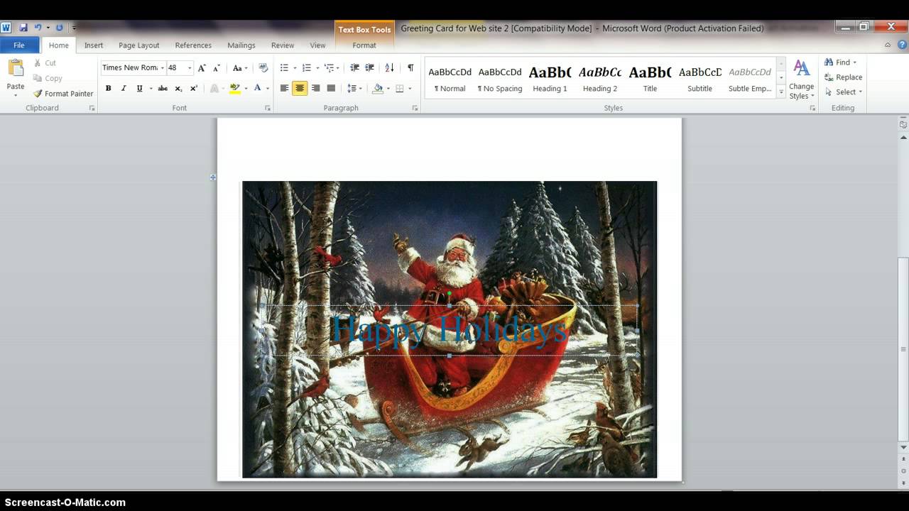 make-a-greeting-card-with-ms-word-youtube