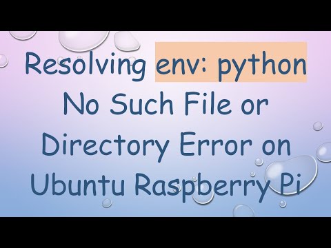 Resolving env: python No Such File or Directory Error on Ubuntu Raspberry Pi