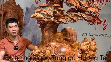 Di Lặc Ngồi Tùng đục Ngũ Phúc gỗ hương ta TƯỢNG GỖ XƯỞNG NGUYỄN HỒNG 0987.336.318