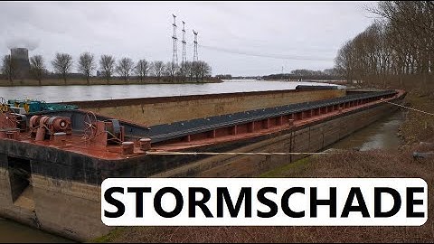 Stormschade Stuw in Linne ( Limburg )