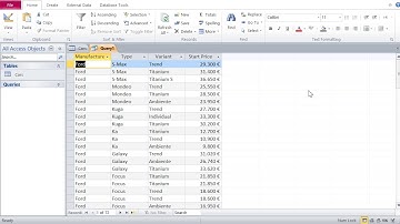 Tuto Access: Databases with Microsoft Access 6 –Queries, Insert Fields, Sort Data
