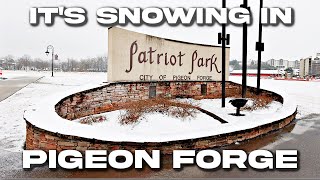 SNOW BEGINS IN PIGEON FORGE TENNESSEE Winter Storm Makes Its Way Through The Smokies by Smoky Mountain Family 70,974 views 3 months ago 8 minutes, 37 seconds