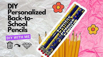 ✏️Personalized Back-to-School Pencils: Easy DIY with Vinyl Sticker Paper and Canva!