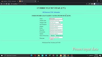 Program Input Data KTP (Tugas UTS)