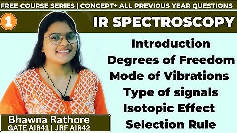 Organic IR spectroscopy| All Concepts & GRAPH formation   GATE | IIT-JAM| CSIR-NET @BRankers