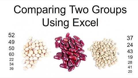 Comparing Two Groups Using Excel