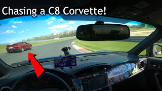 Chasing Down a C8 Corvette in My BRZ! We're FINALLY Back at the Racetrack