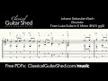 Gambar cover JS Bach: Bourree - Free sheet and TABS for classical guitar
