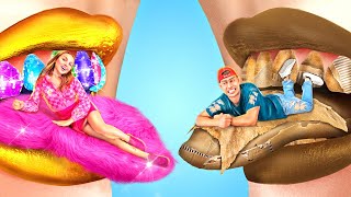 RICH vs BROKE Party in SECRET ROOM - Extreme Room MAKEOVER in 24 Hours | Funny by La La Life Games