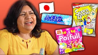 Mexican Moms Try JAPANESE Candy For The First Time!