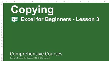 Copying - Excel for Beginners - Lesson 3